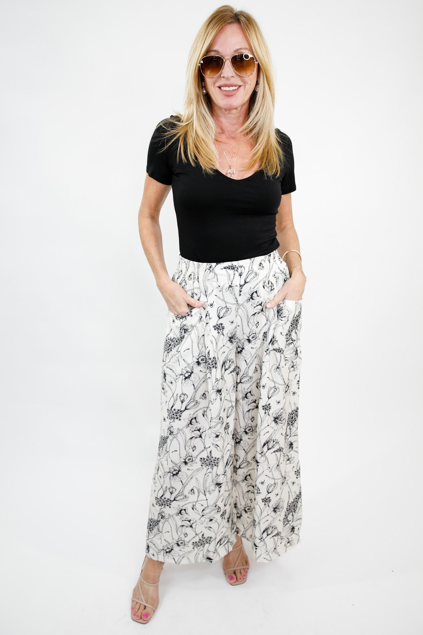 Garden Sketch Wide Leg Pants