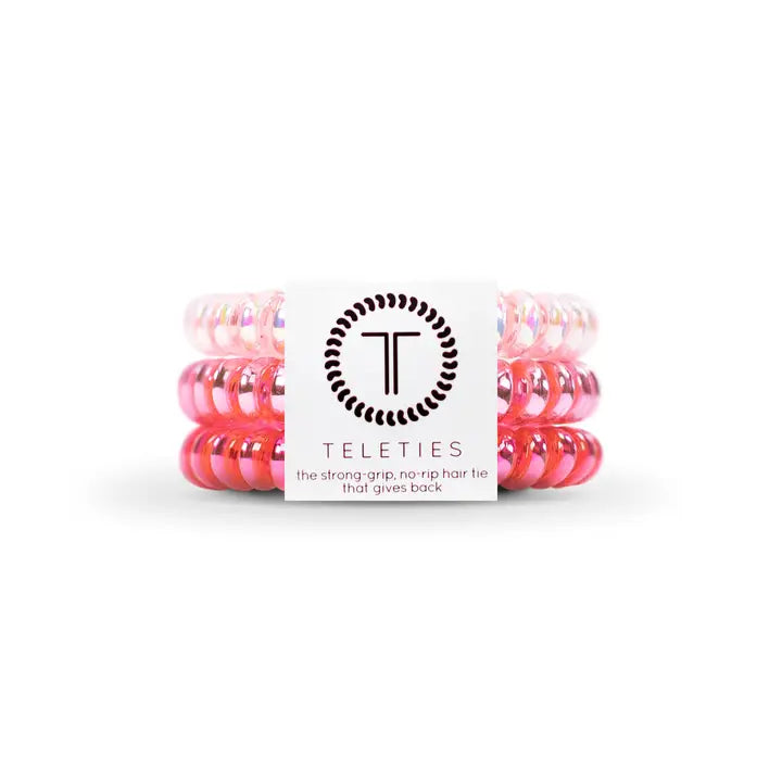 TELETIES Small Hair Ties - No-Rip, Strong Grip Hair Accessories (3-Pack)