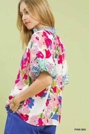 Printed Woven Top