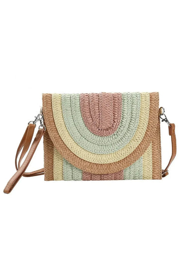 Ayla Multi Colored Straw Crossbody