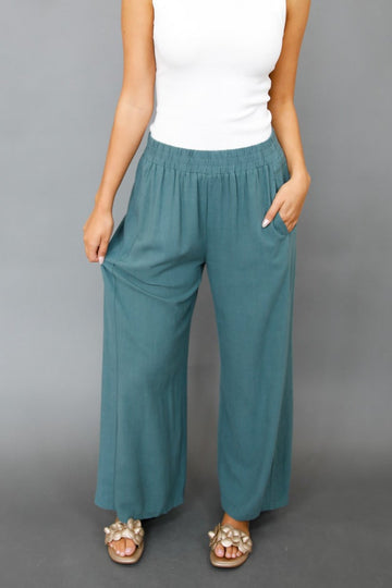 Seabreeze Linen Wide-Leg Pants