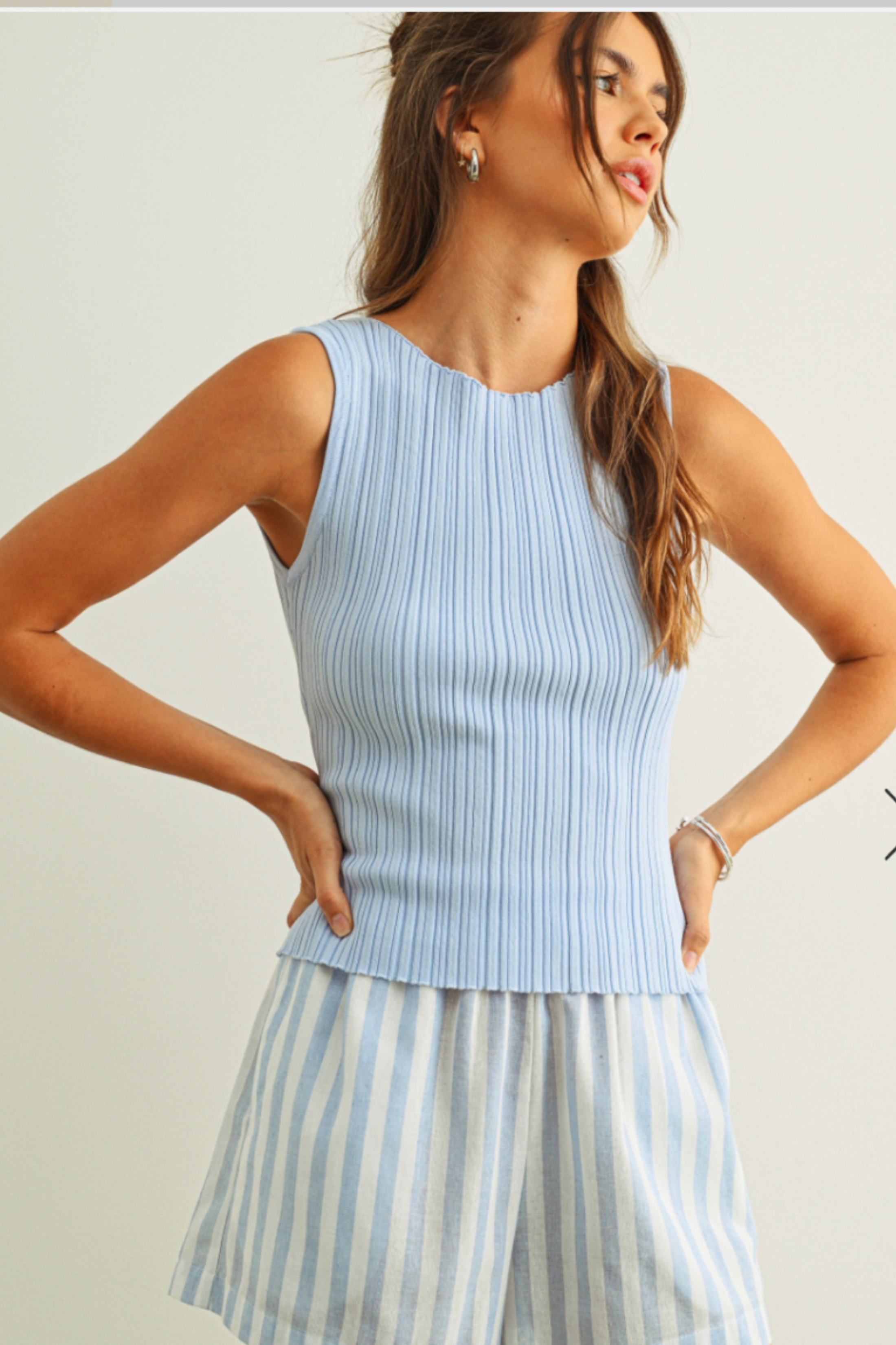 Marina Viscose Ribbed Knitted Top