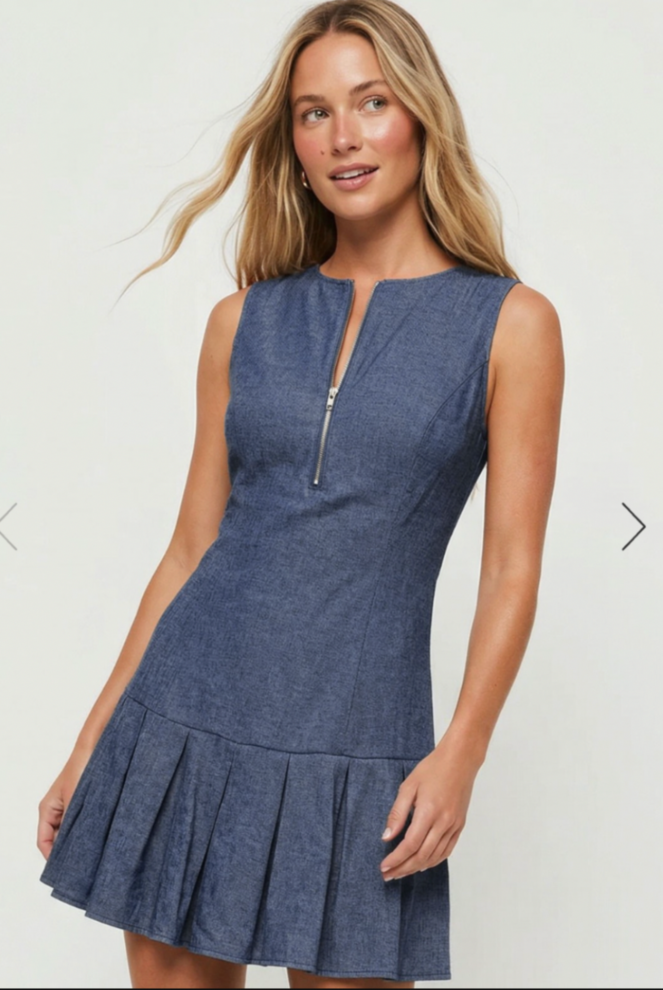 Kathryn Zip Up Mini Dress