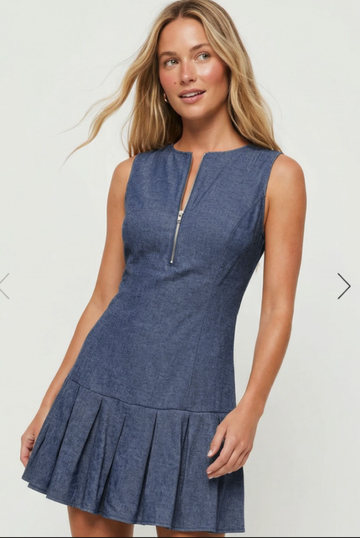 Kathryn Zip Up Mini Dress