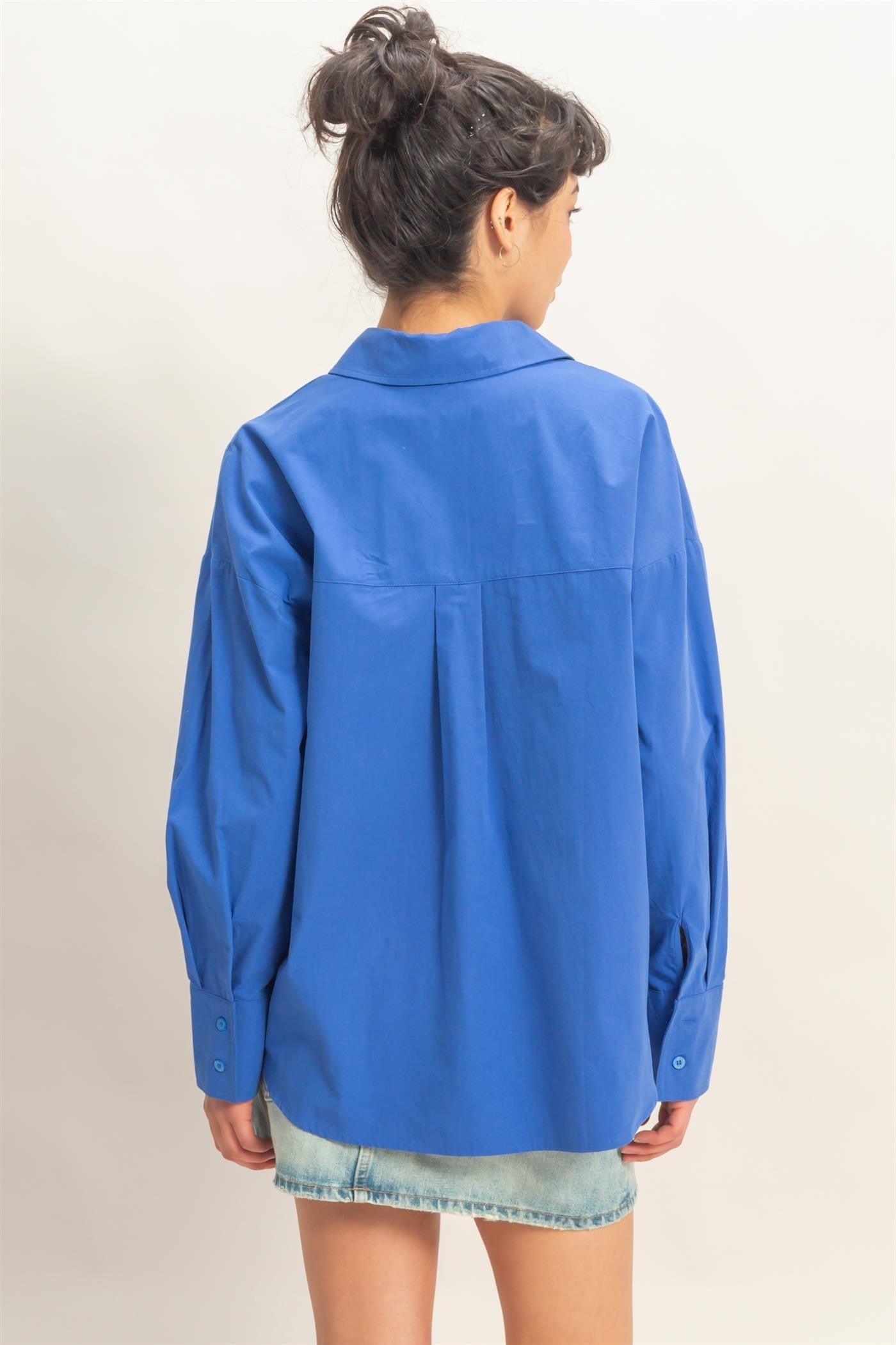 Blue Coast Button Up Top