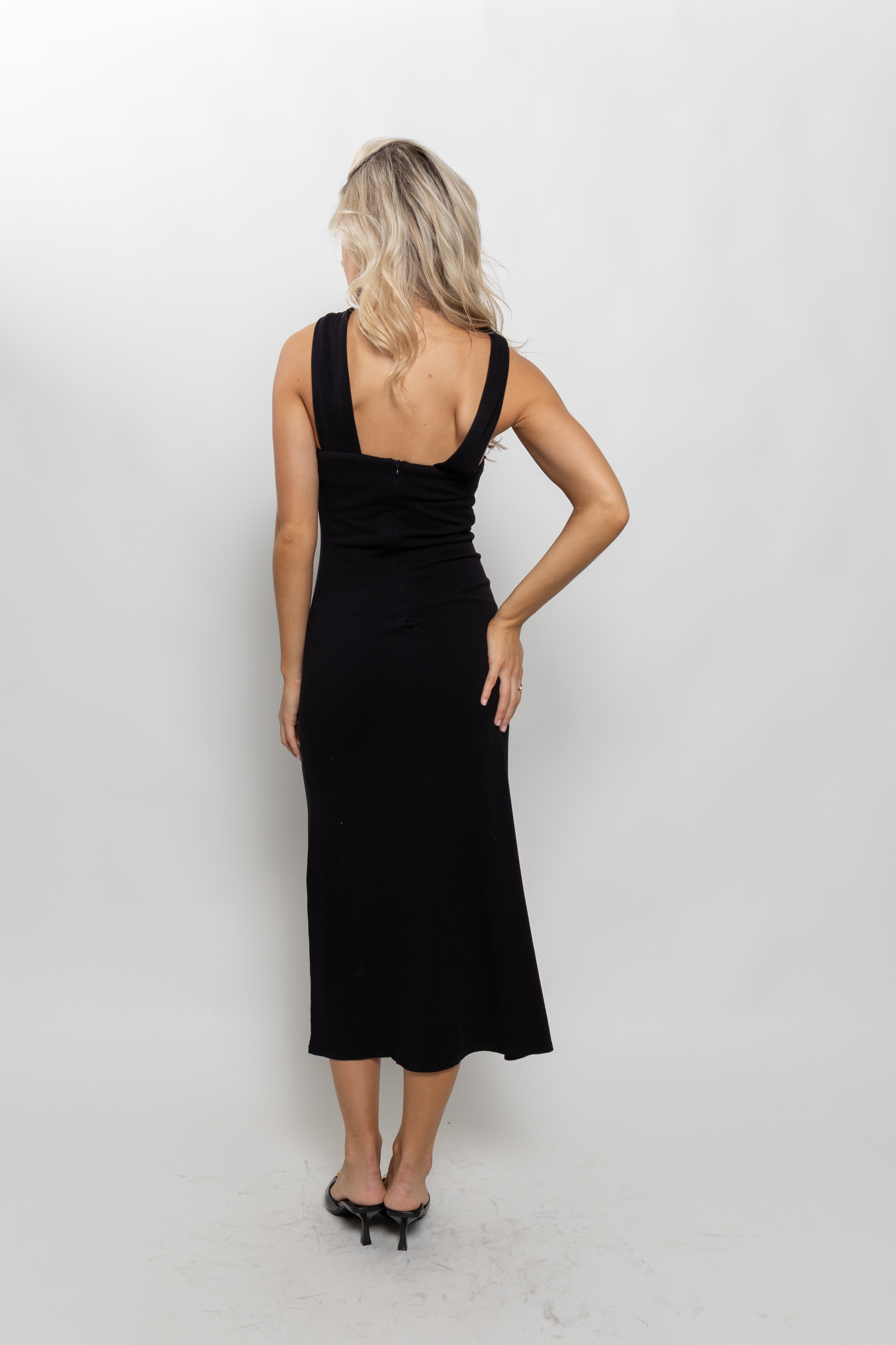Blakely Gold Detail Midi Dress