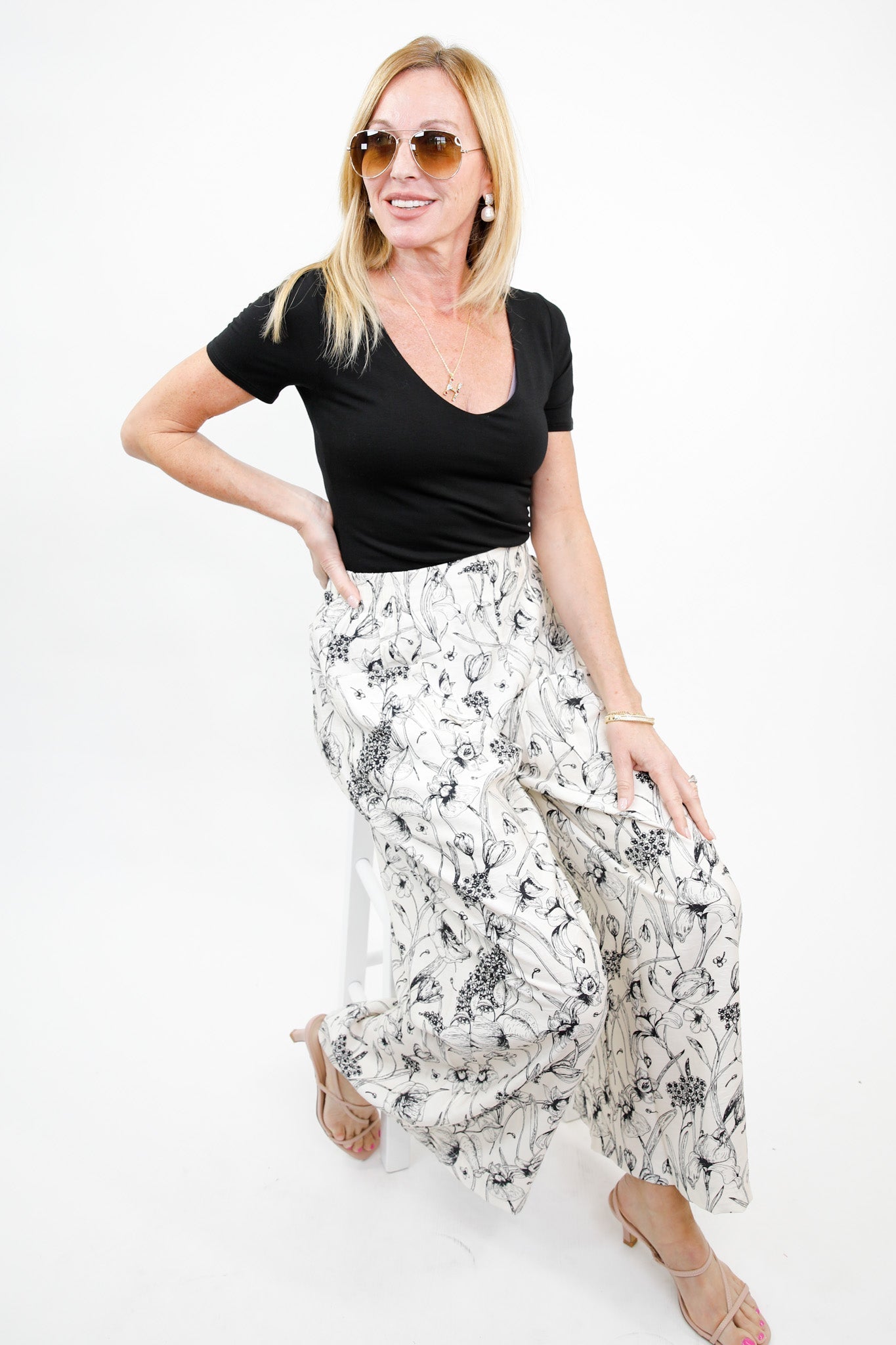 Garden Sketch Wide Leg Pants