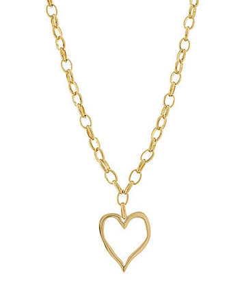 Golden Heart Link Necklace