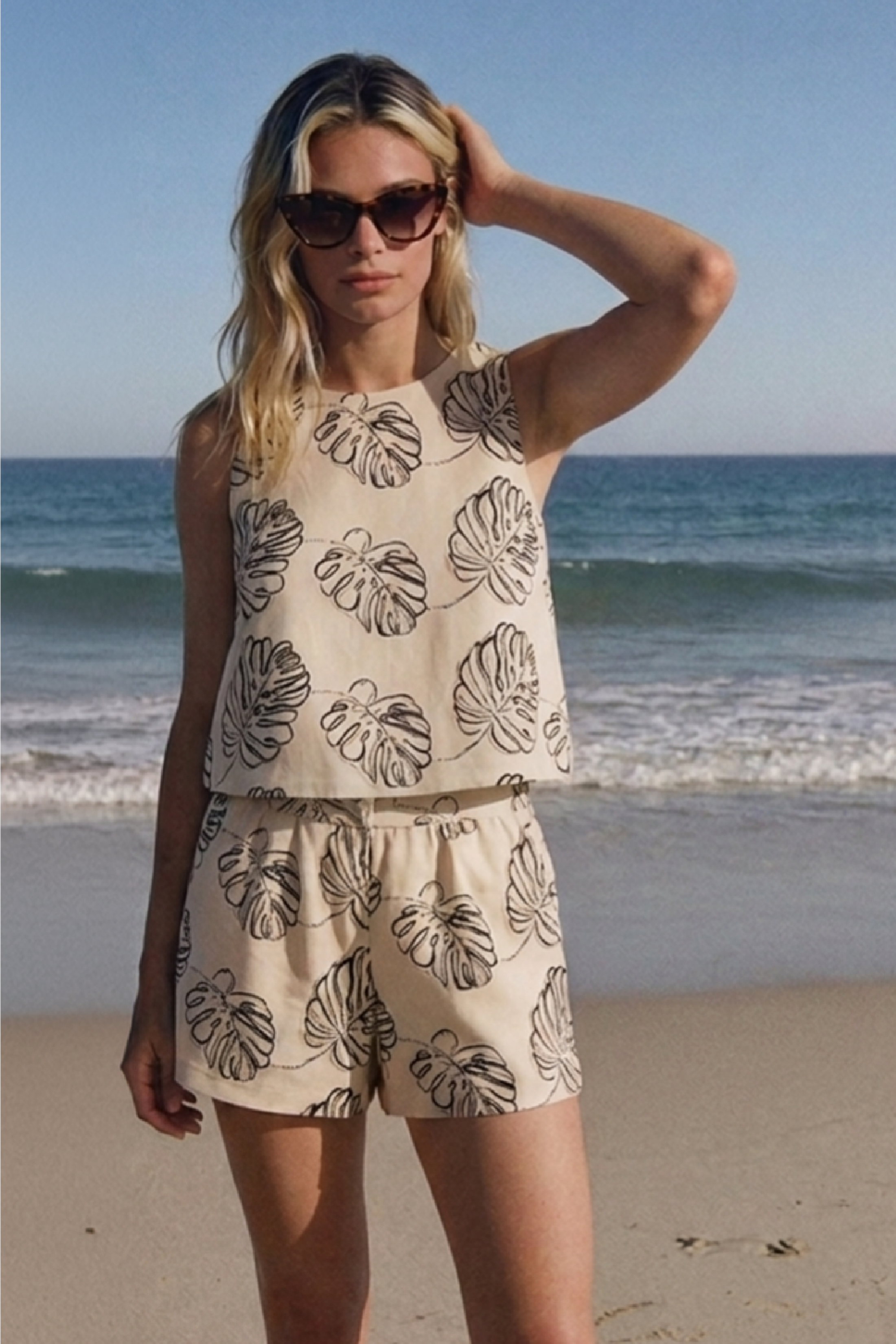 Clara Floral Linen Top