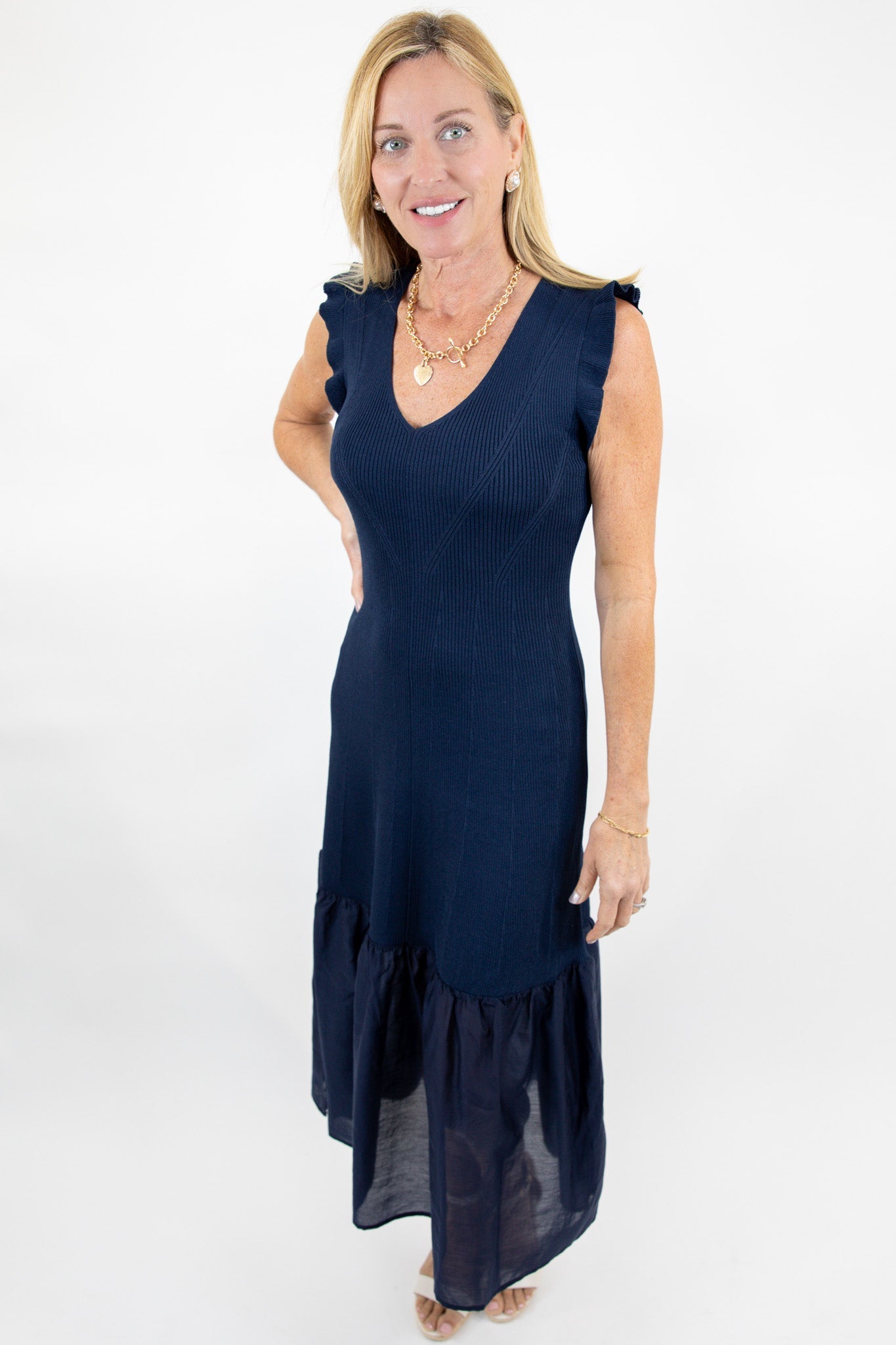 Indigo Ivy Tiered Midi Dress