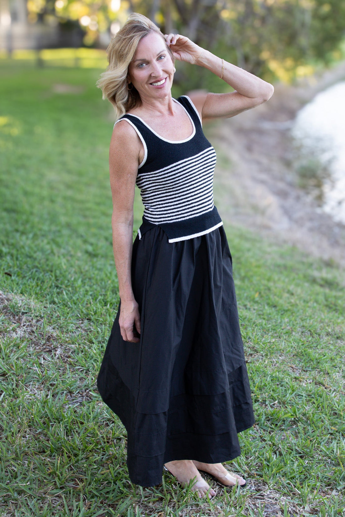 Cabana Stripe Knit Maxi Dress