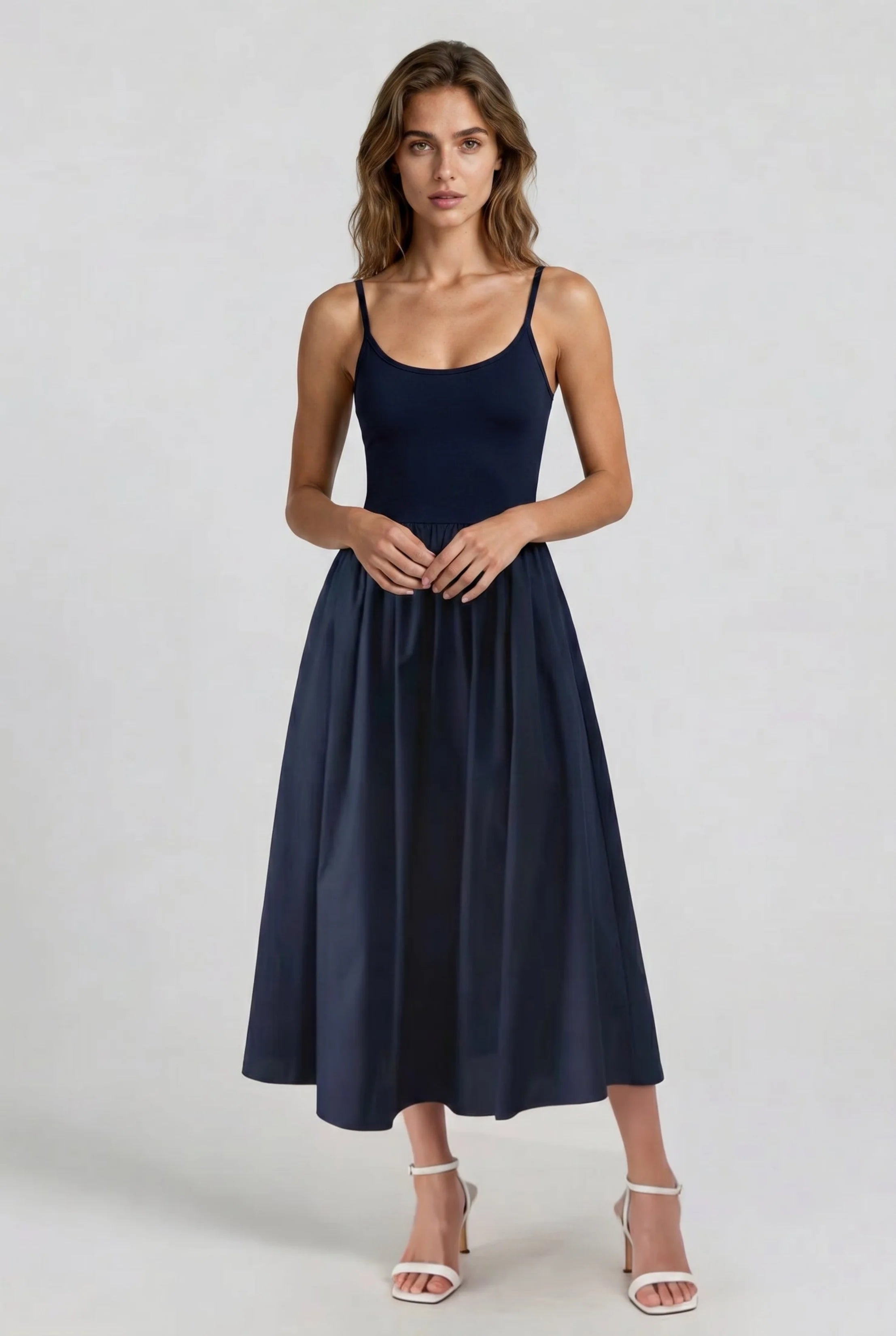 Bree Navy Midi Dress