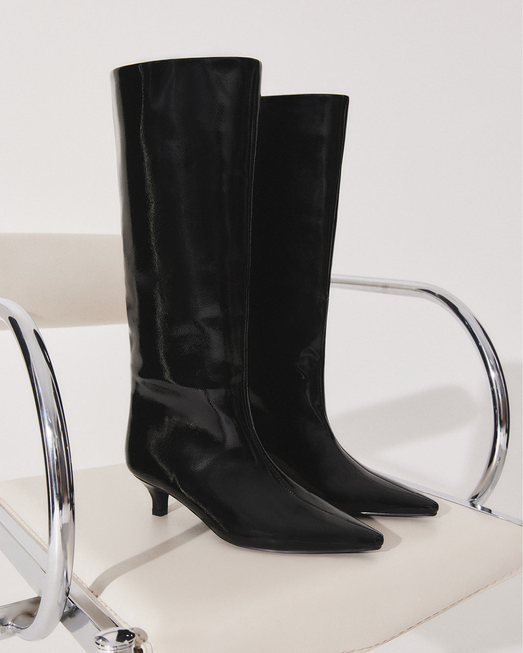 ELSPETH - BLACK CRINKLE PATENT