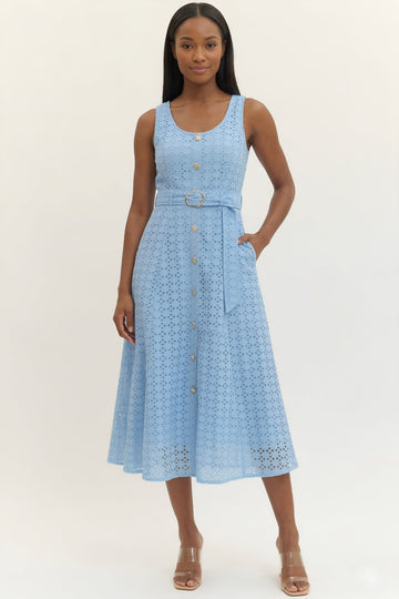 Blakely Belted Midi Dress