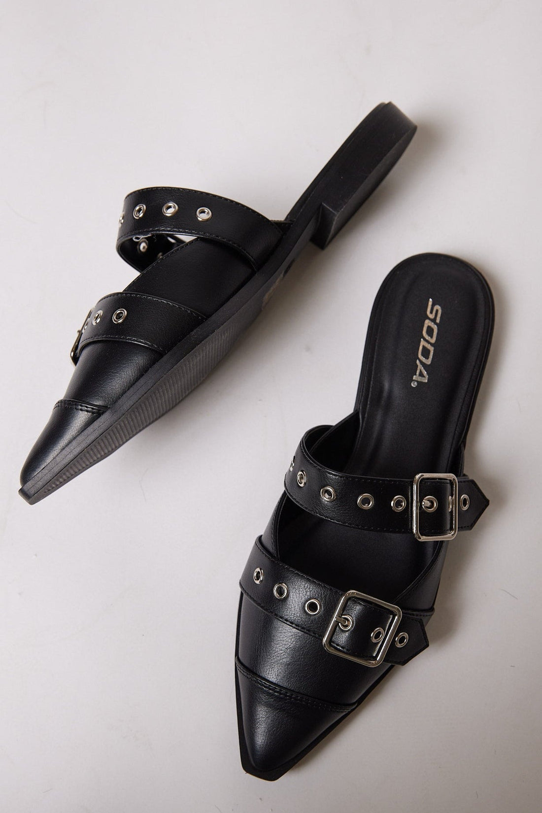 Caitlyn Double Buckle Ballerina Flat
