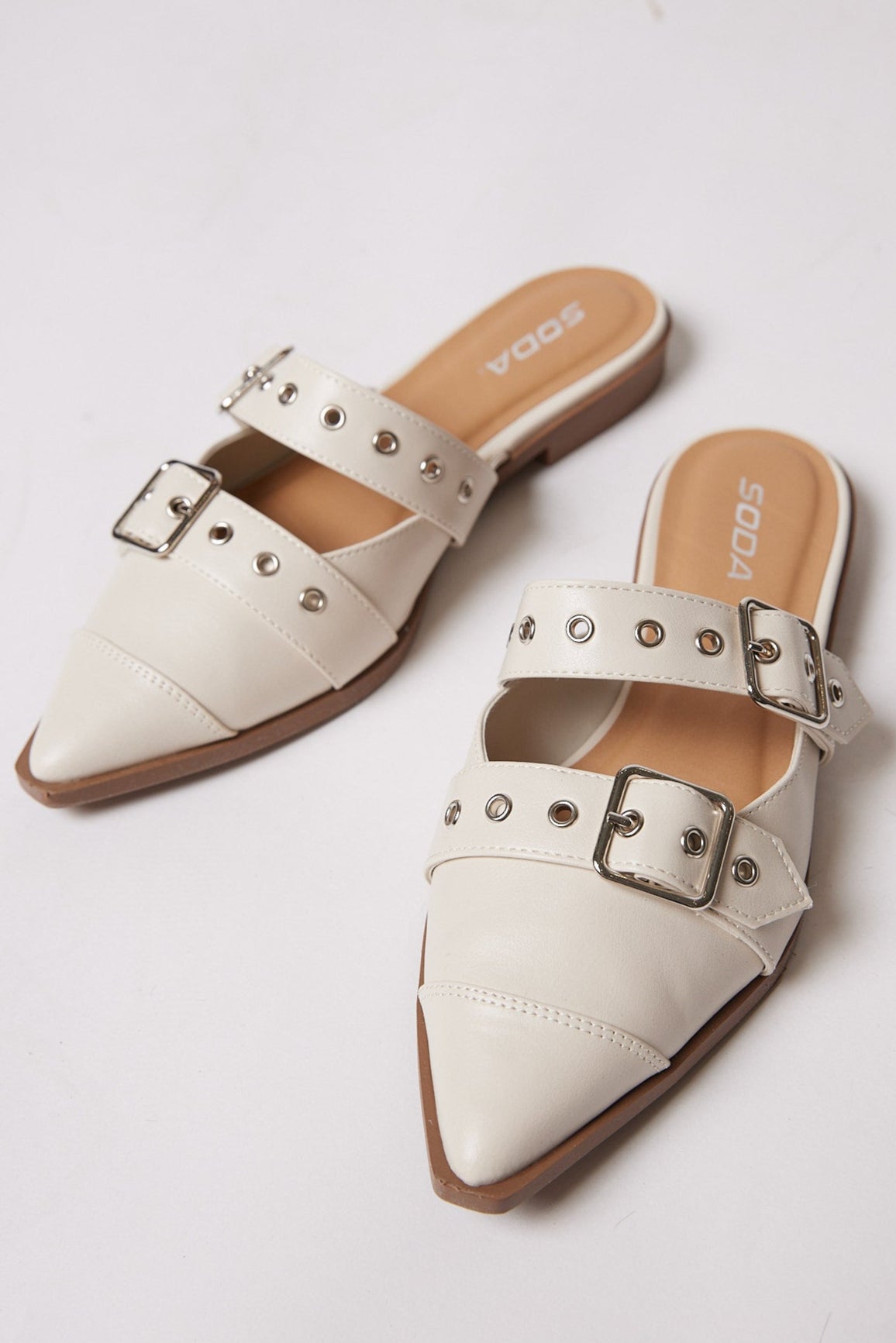 Caitlyn Double Buckle Ballerina Flat