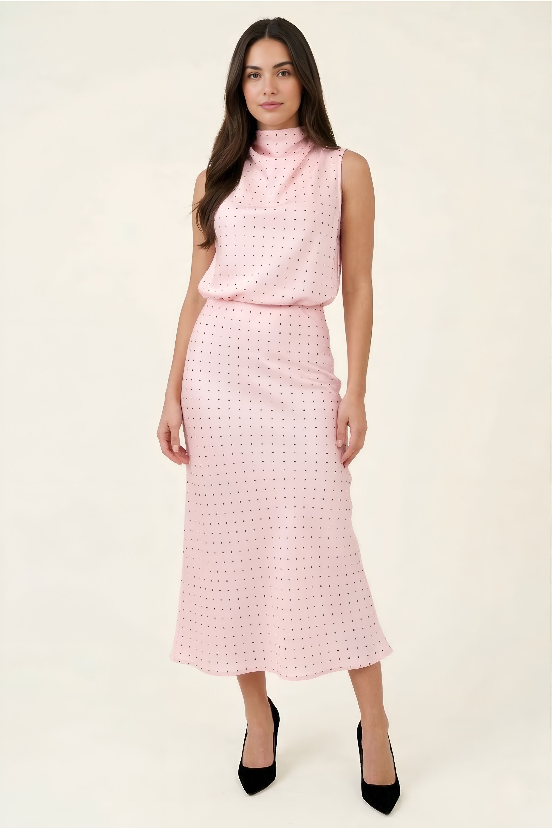 Mary Anne Polka Dot Midi Skirt