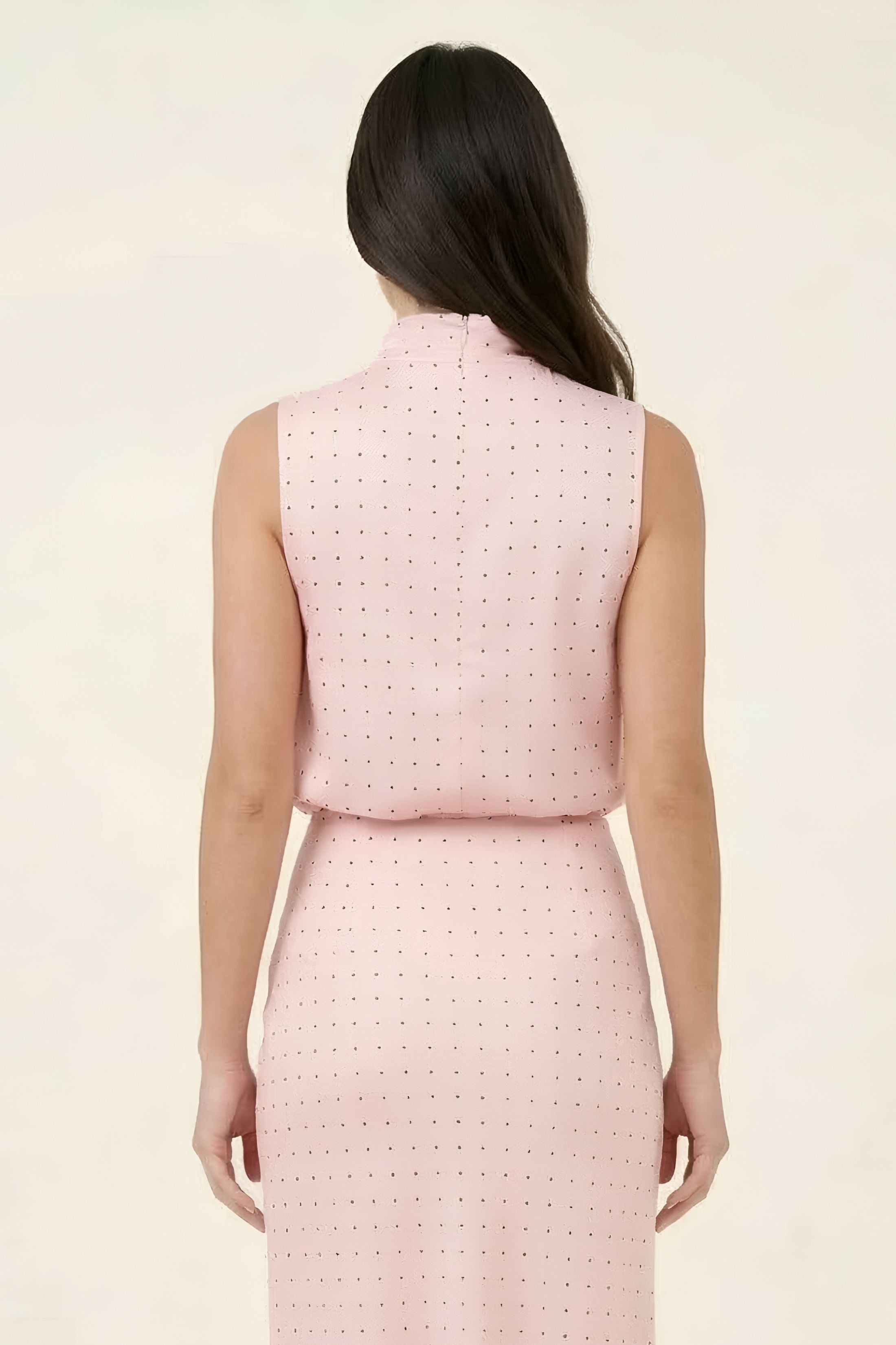 Mary Anne High Neck Sleeveless Top