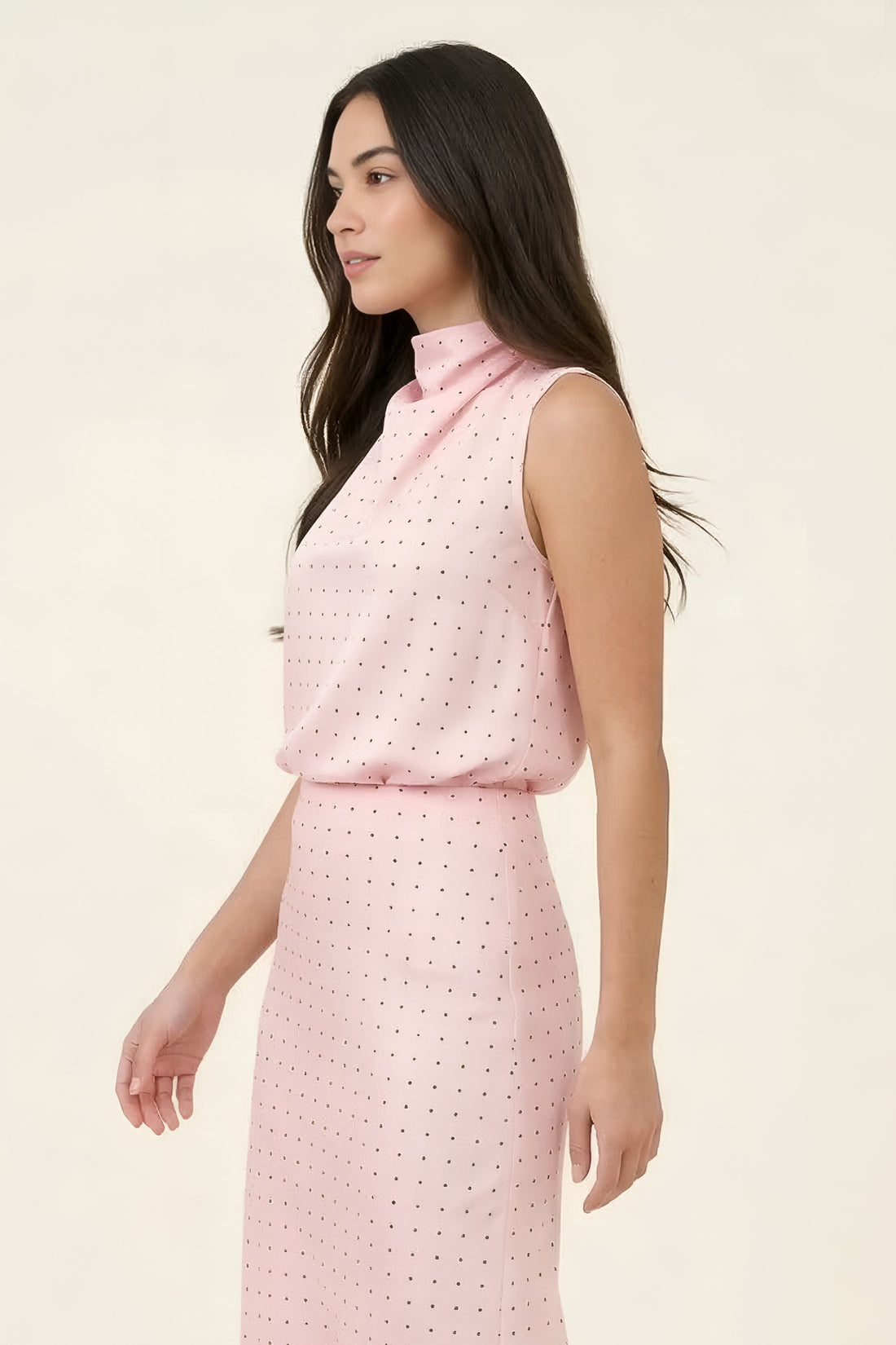 Mary Anne High Neck Sleeveless Top