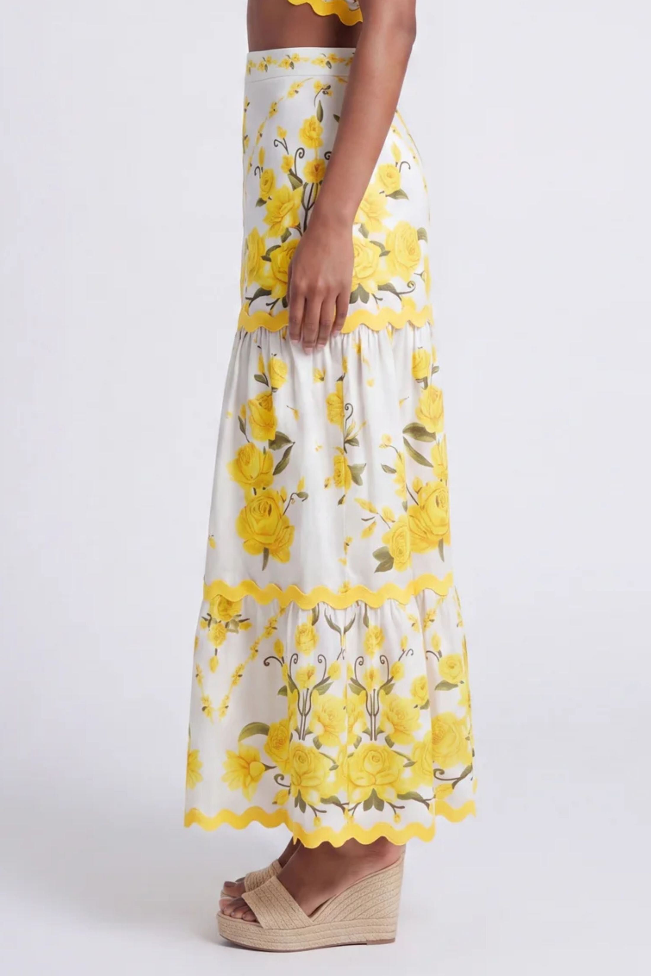 Genesis Linen Printed Maxi Skirt