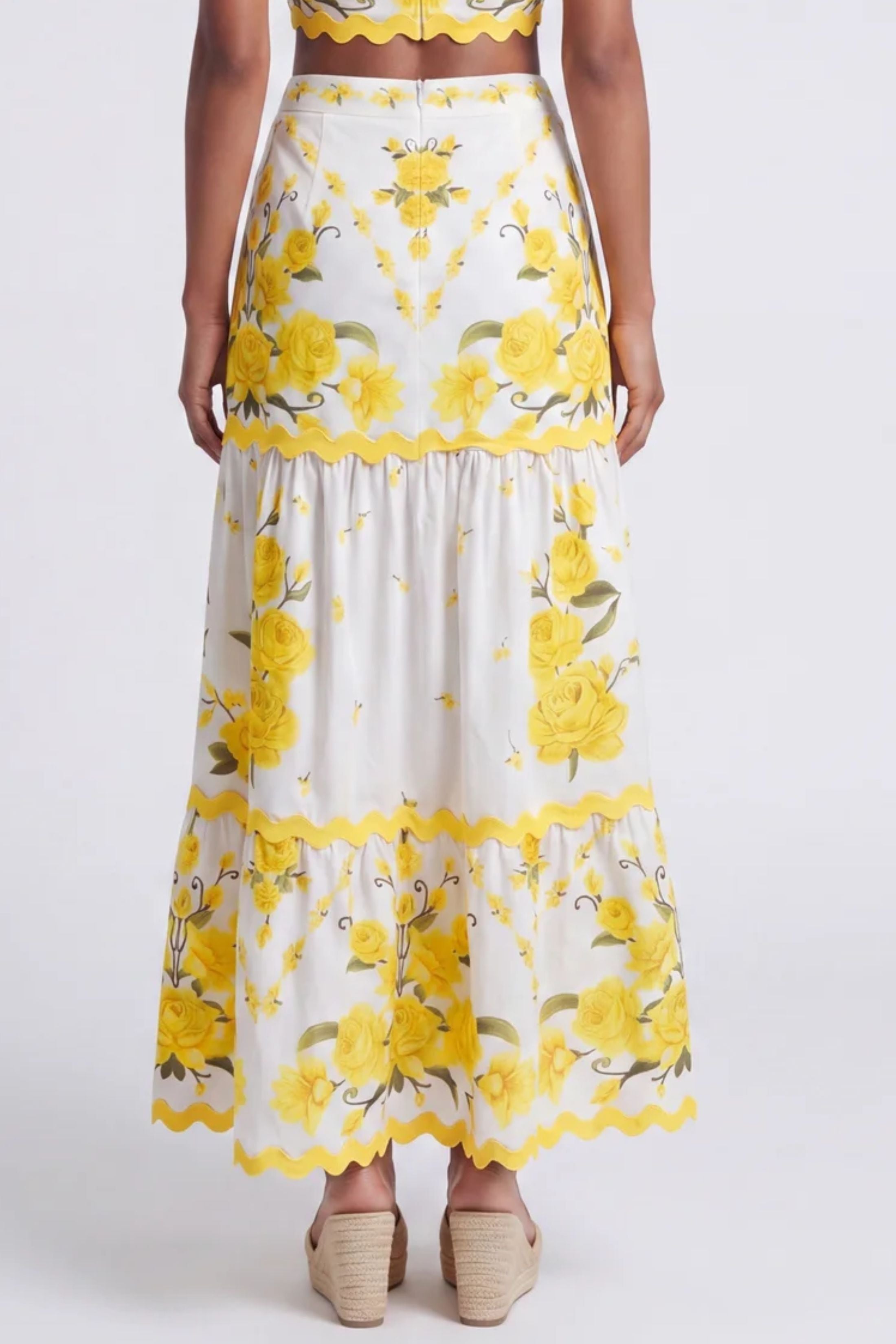 Genesis Linen Printed Maxi Skirt