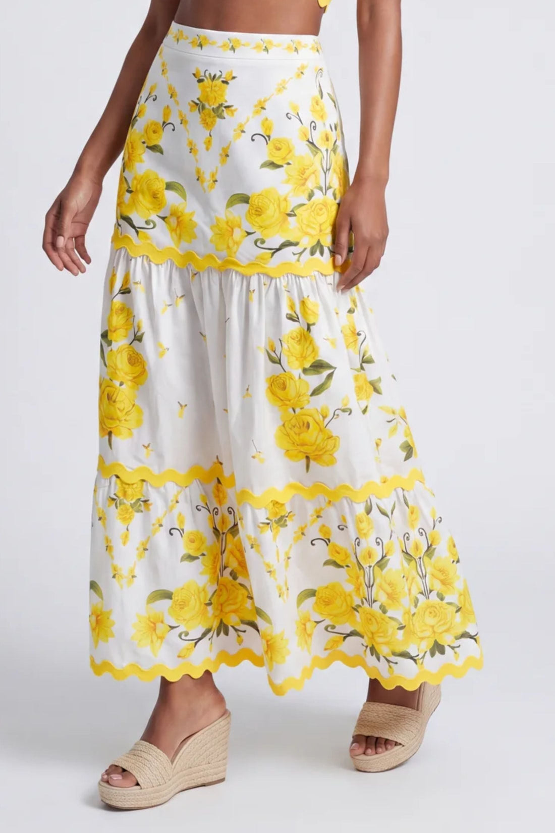 Genesis Linen Printed Maxi Skirt