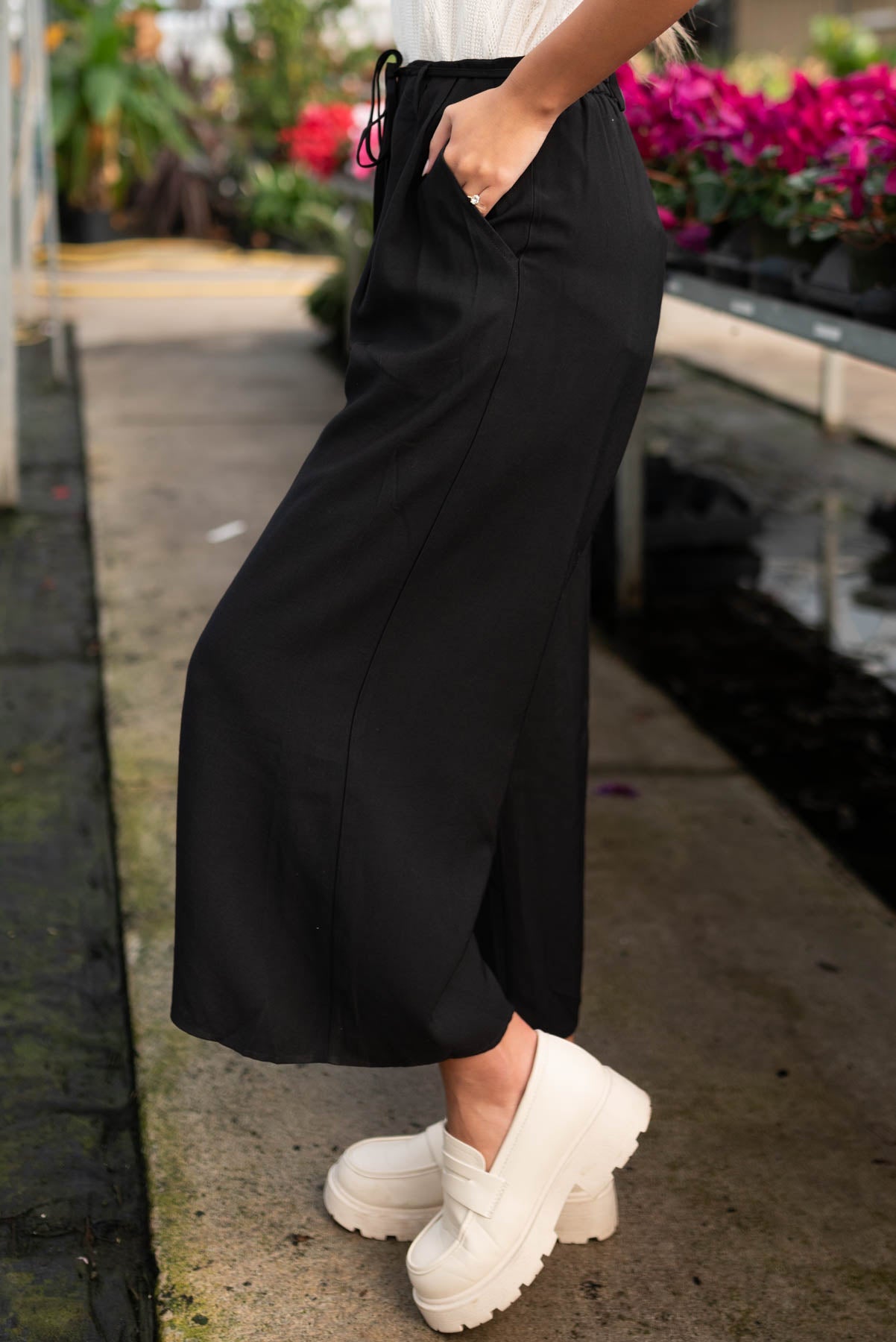 Gia Black Wide Leg Pants