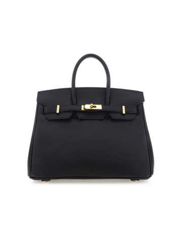 HAMPTON HANDLE BAG - BLACK PEBBLE