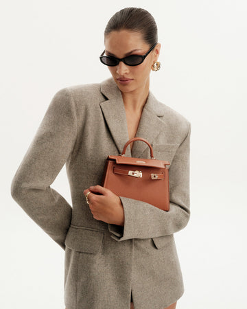 HARIETTE HANDLE BAG - TAN