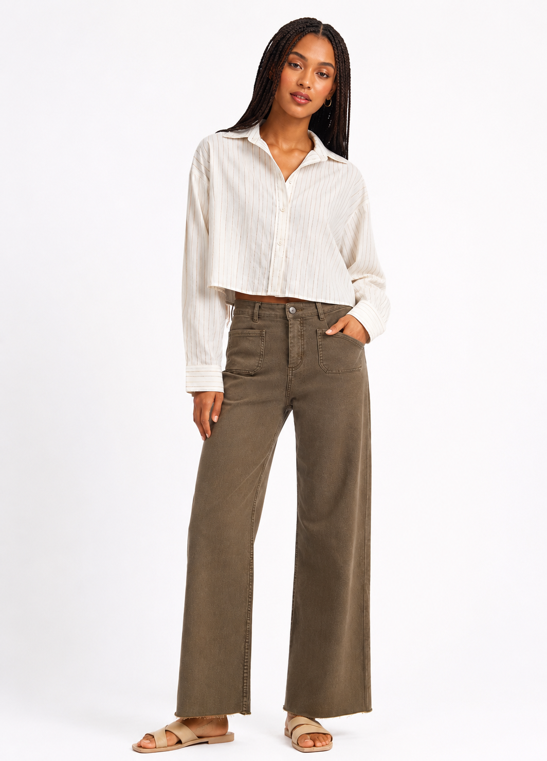 Adams Pin Stripe Button Down Shirt