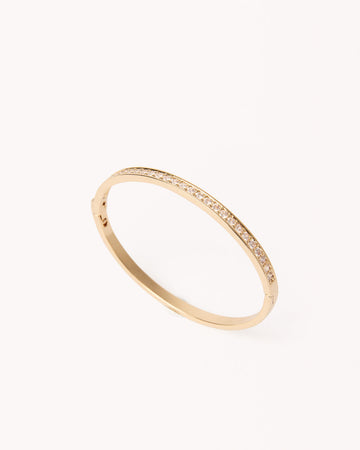 KAIYA BANGLE - GOLD PLATED 14K-DIAMANTE