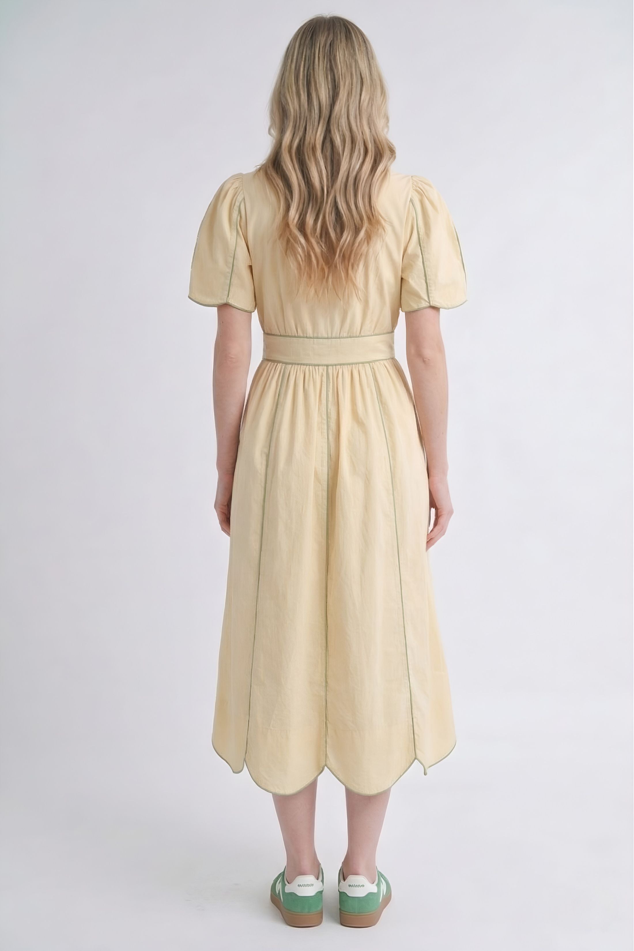 Palmer Scallop Edge Midi Dress