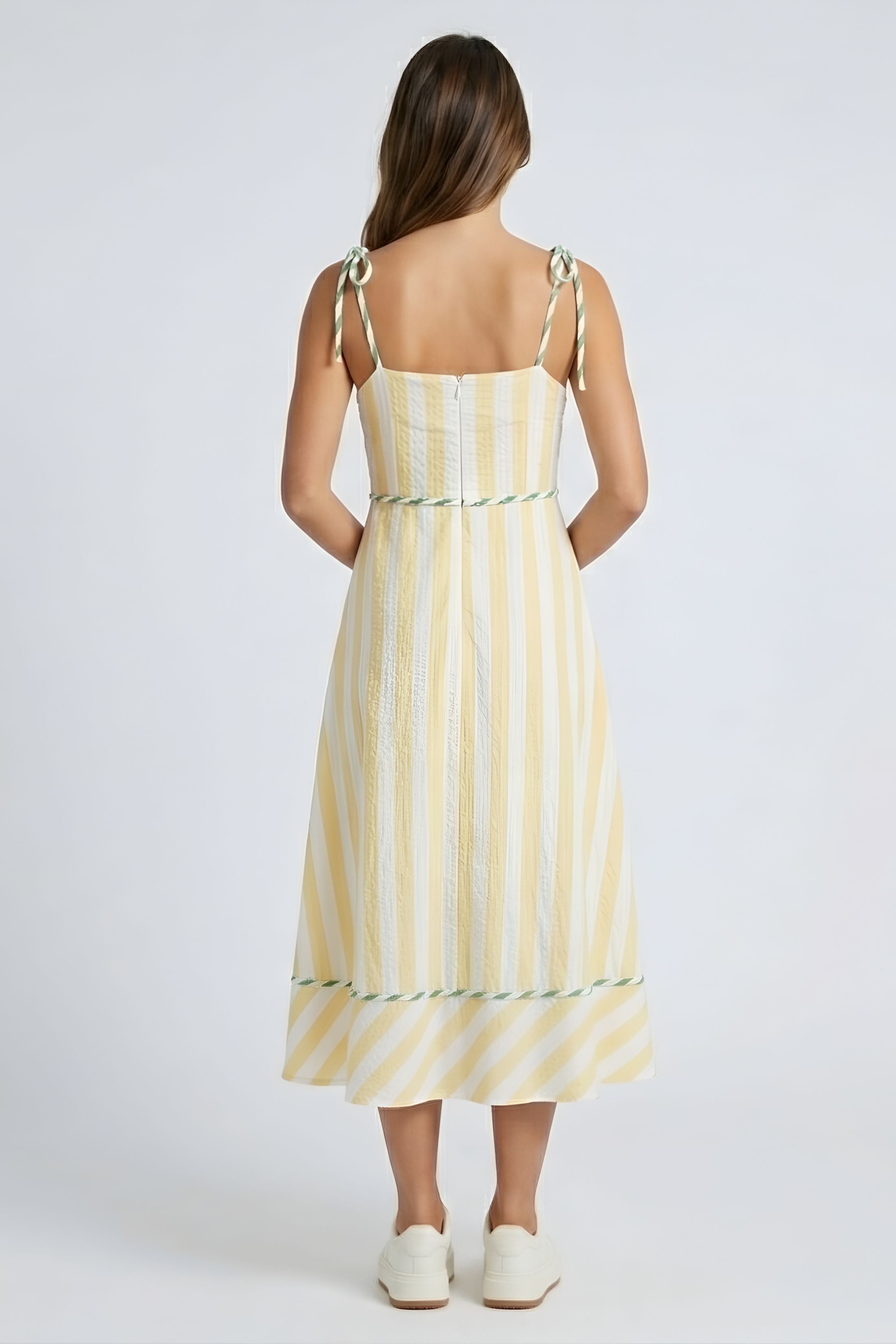 Woods Striped Midi Dress
