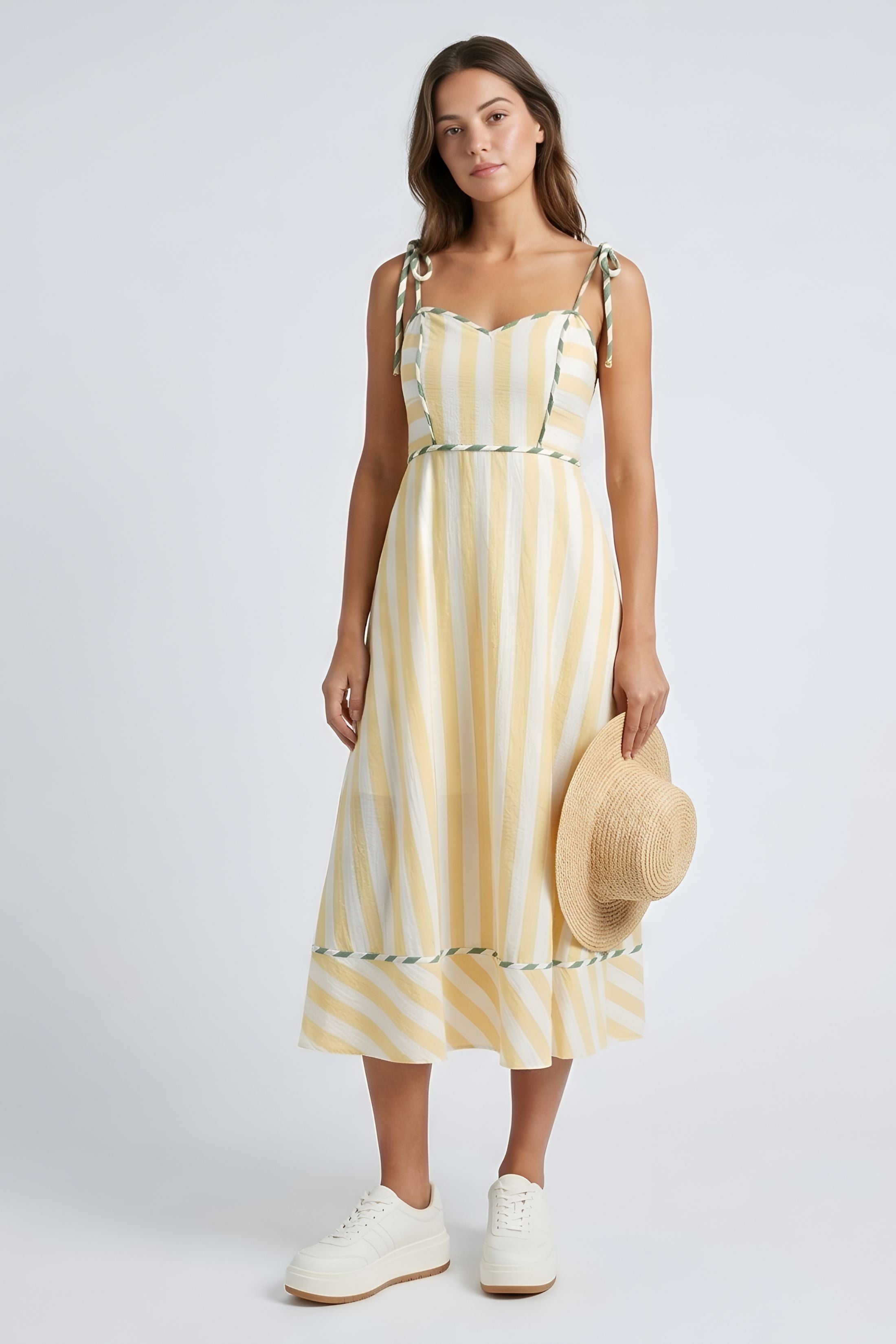 Woods Striped Midi Dress