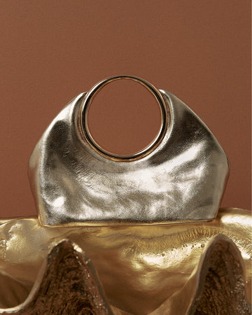 MONROE HANDLE BAG - GOLD METALLIC