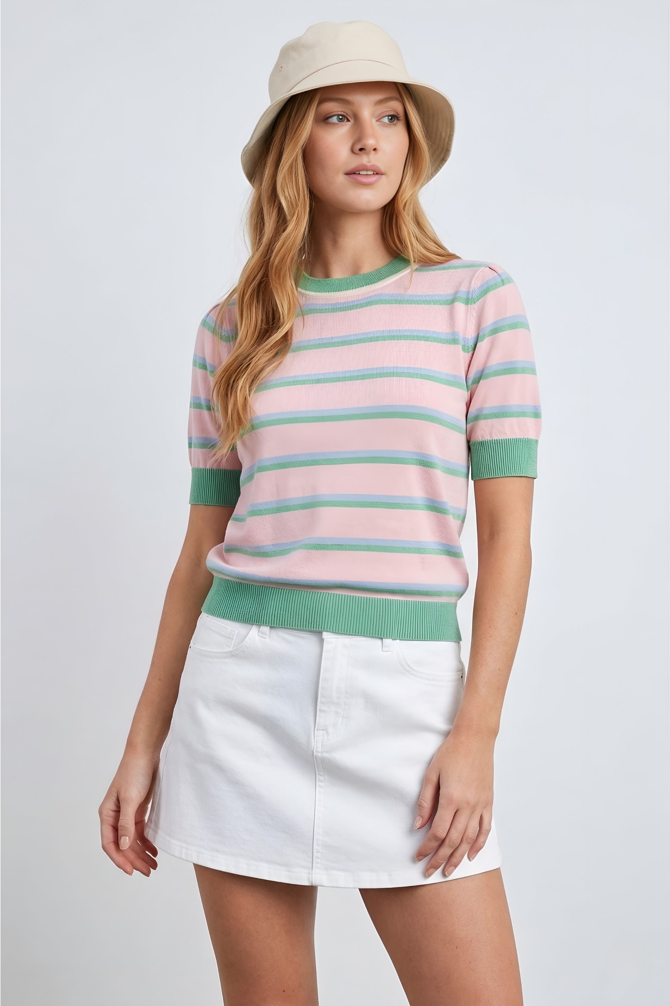 Sunday Swing Striped Top