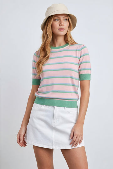 Sunday Swing Striped Top