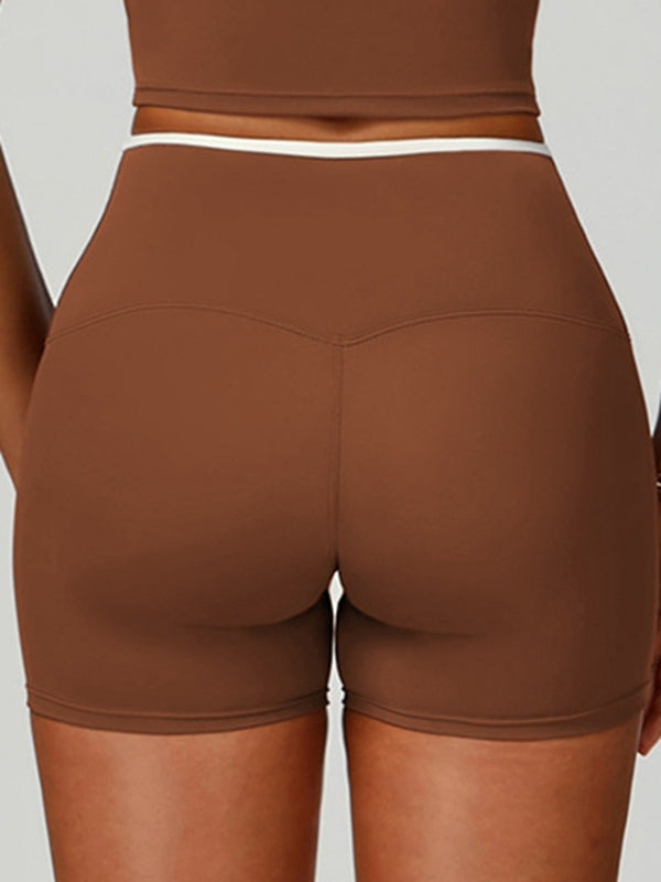 Contrast Color Stripe High-rise Flare Leggings