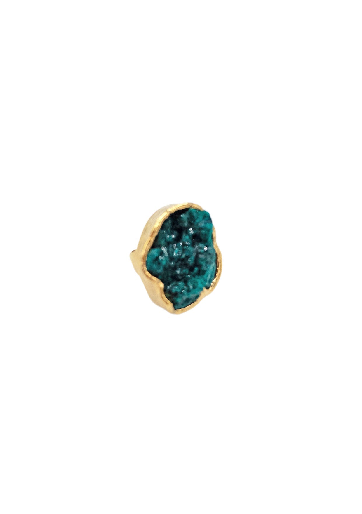 Chrome Diapside Drusy Gold Ring