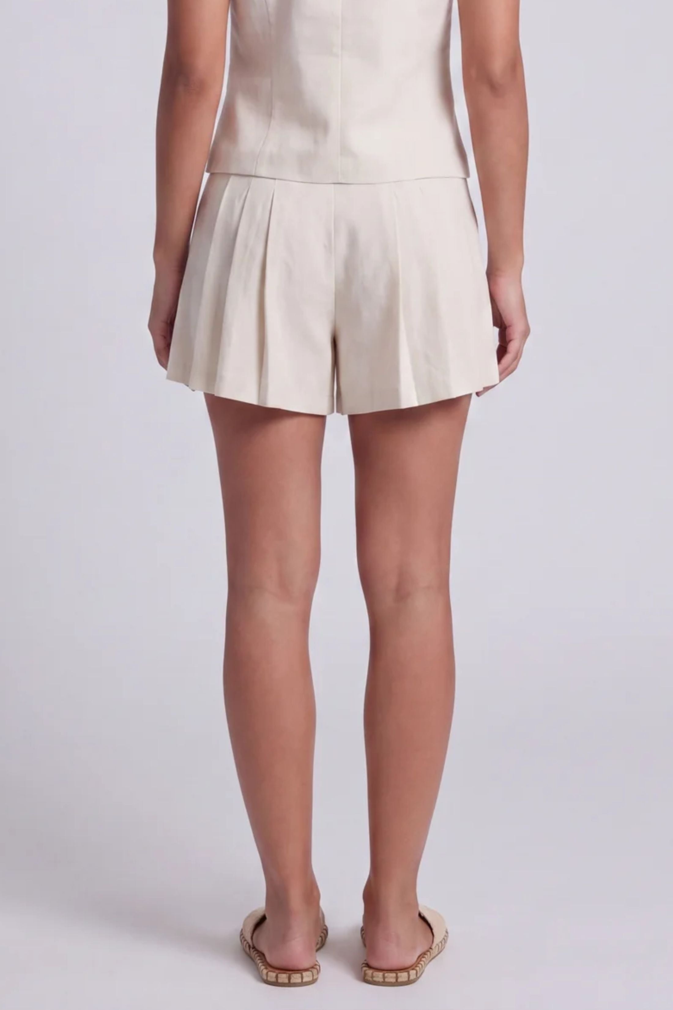 Rachel High Waisted Pleated Shorts