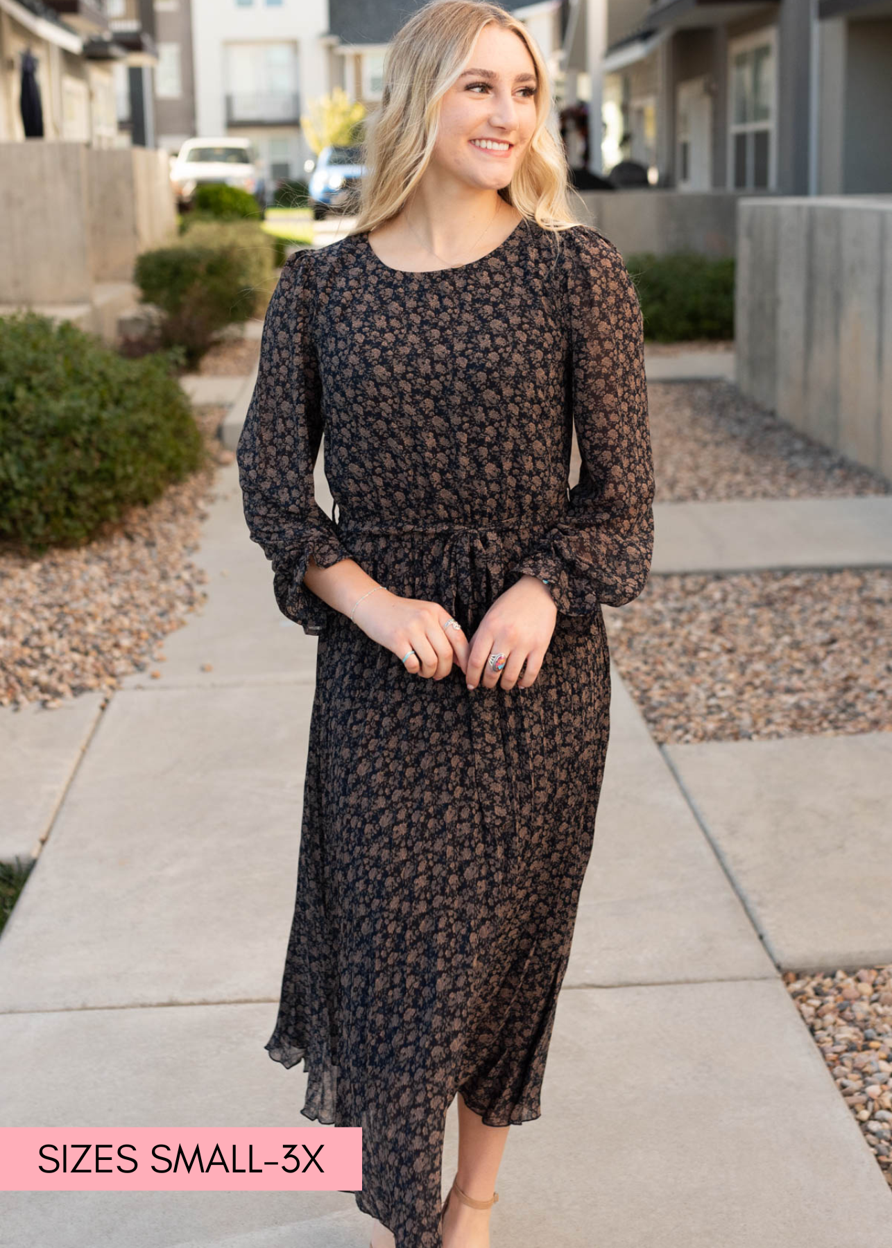 Rayleen Navy Multi Floral Dress