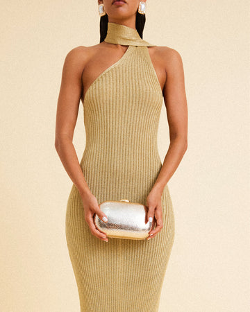 SELENA CLUTCH BAG - GOLD SCALE