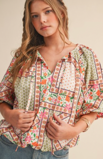Sasha Patterned Blouse