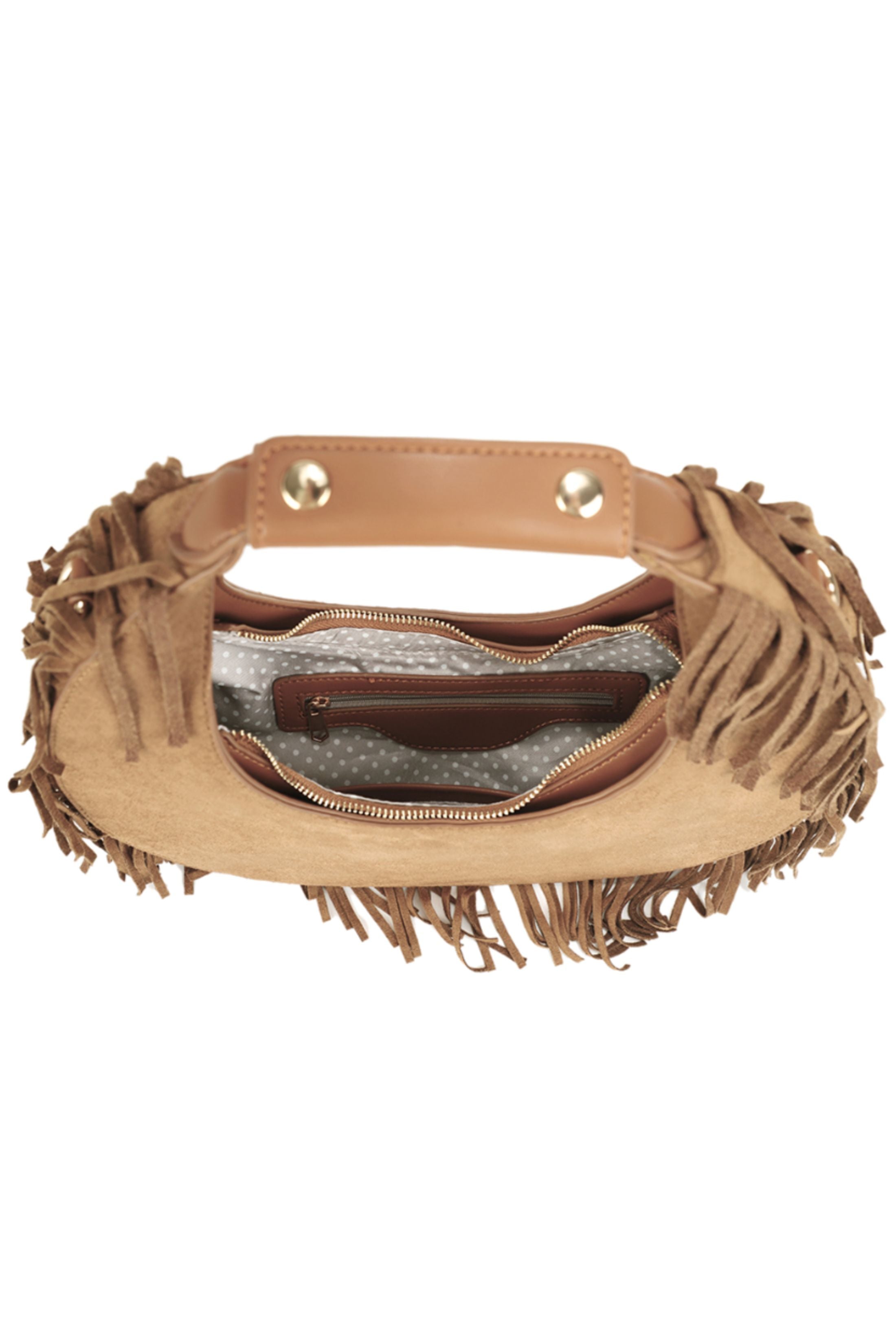 Hannah Round Fringe Hobo Bag