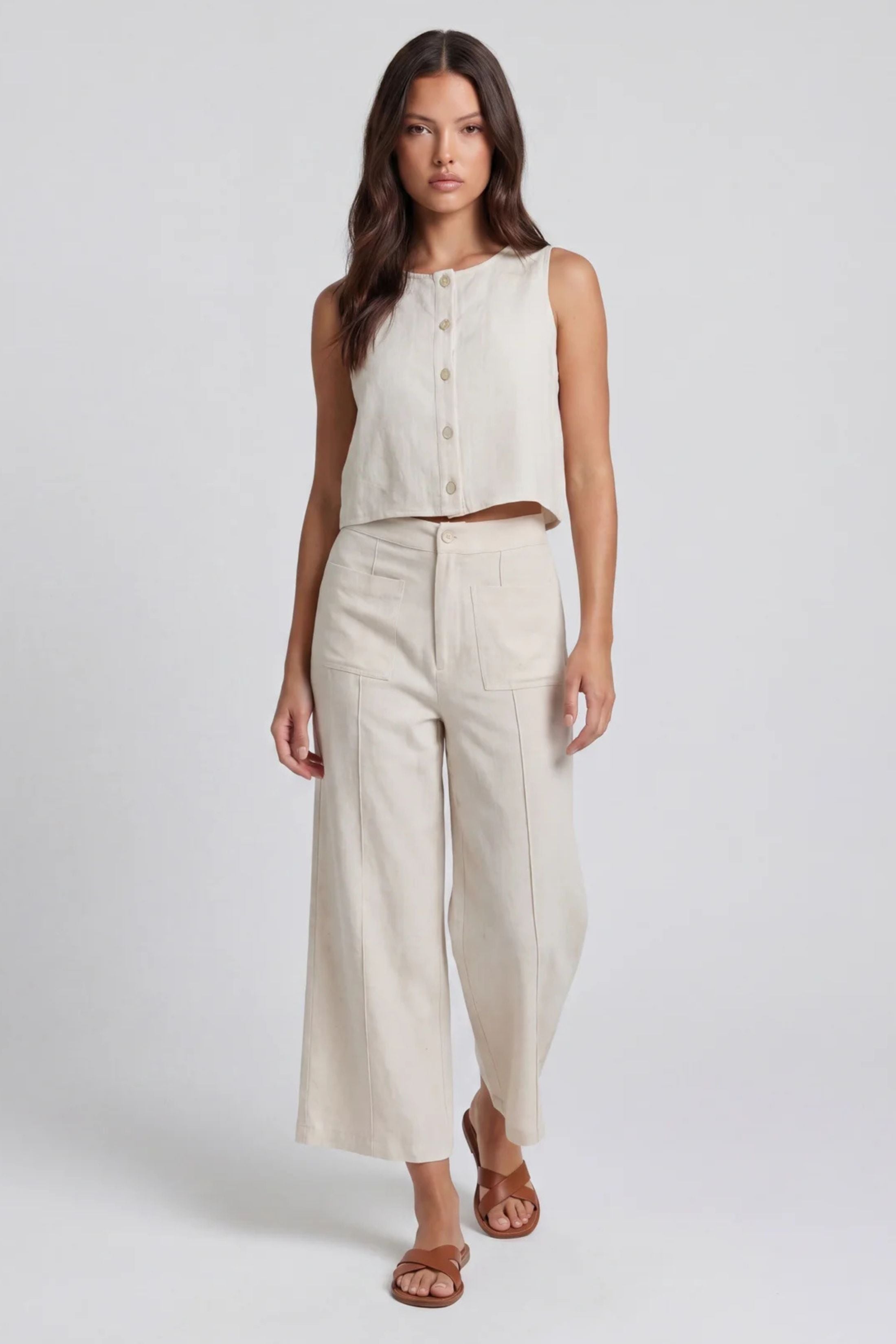 Kaylor High Waisted Wide Leg Pant