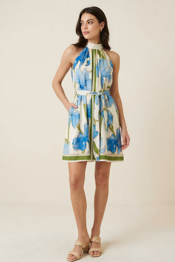 Kamryn Halter Printed Mini Dress