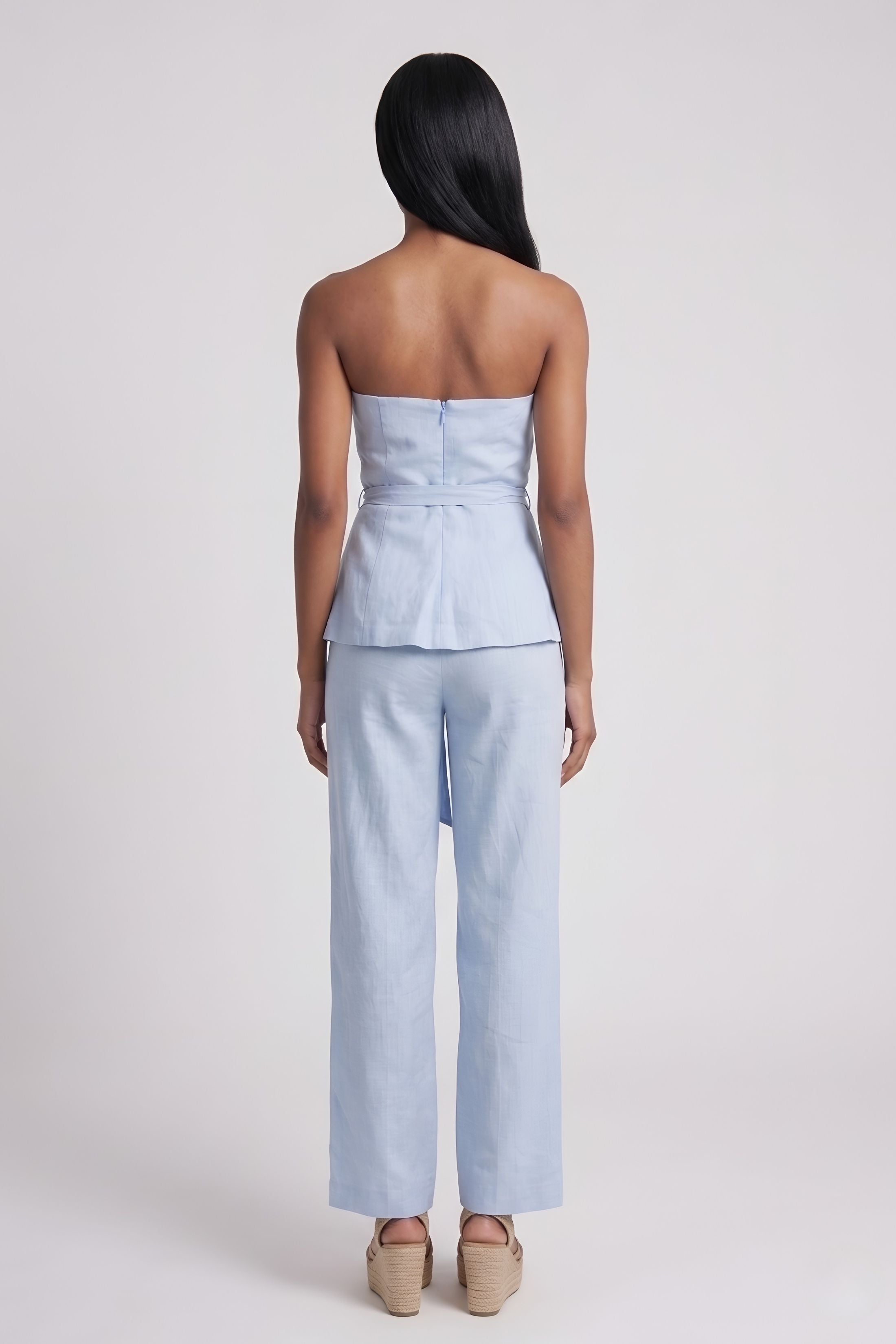 Caroline Strapless Linen Jumpsuit