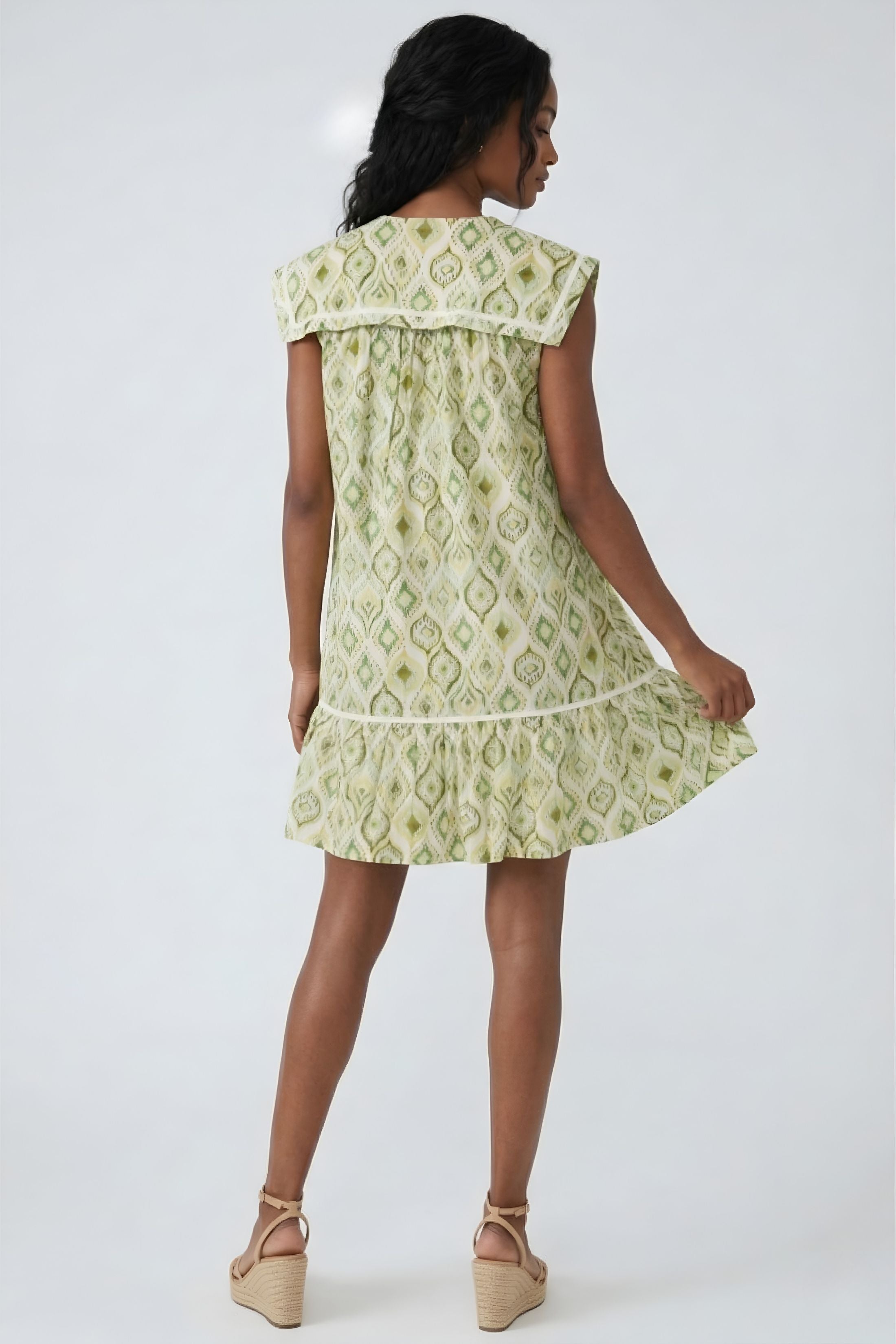 Collins Green Geometric Print Dress