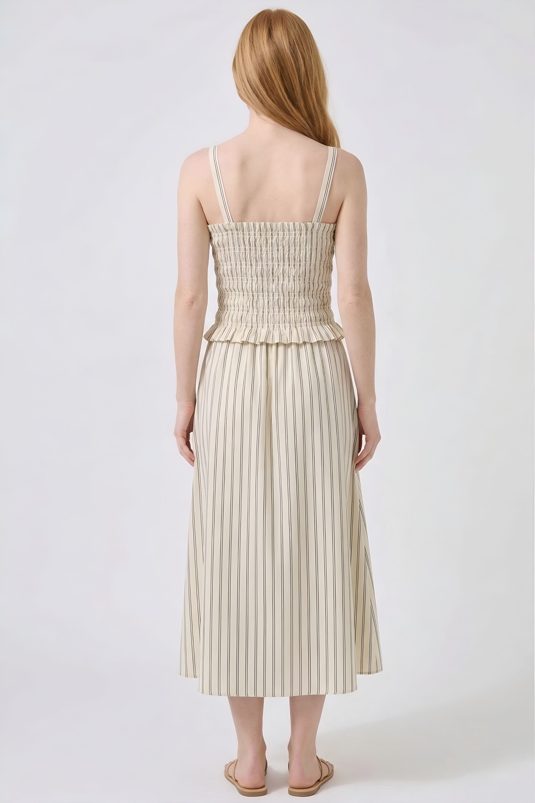 Belle Striped Midi Dress