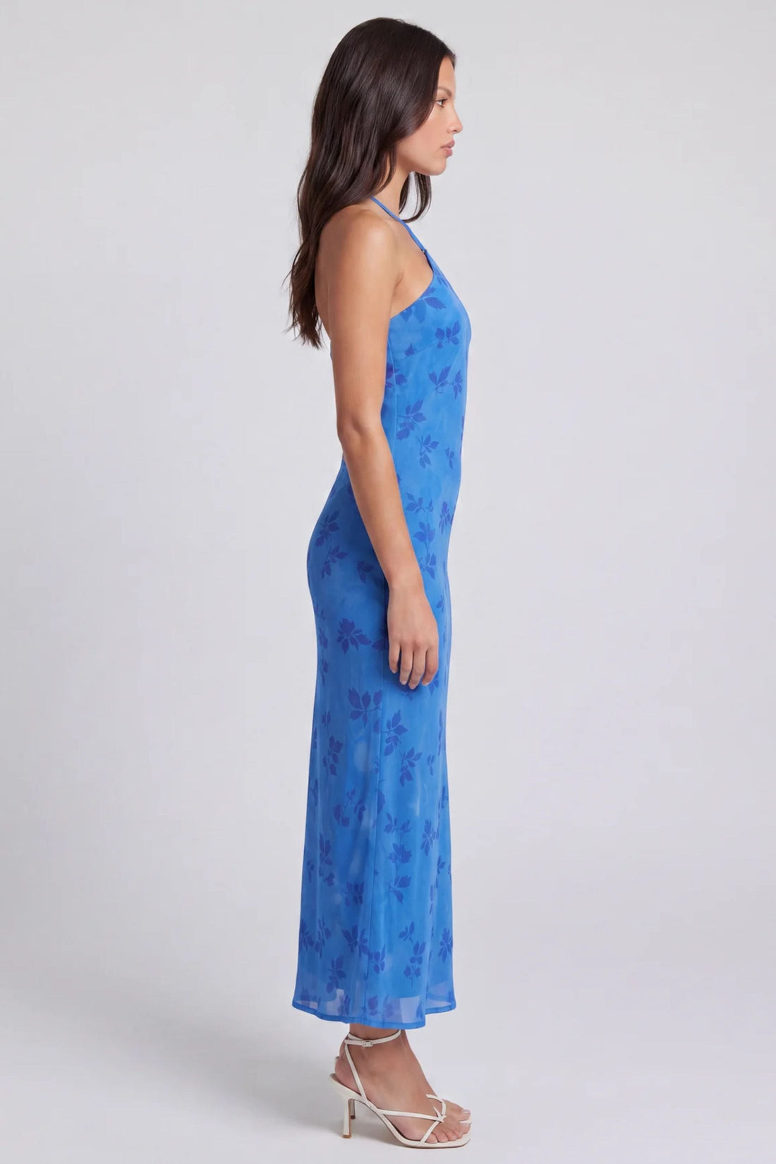 Gabrielle Crossback Halter Midi Dress